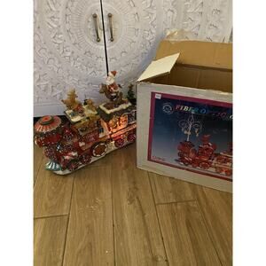 Vintage Color Fiber Optic Light Christmas Santa's Train By Puleo W/ Box Rare